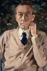 Portret van de componist, Sergei Vasilievich Rachmaninov (1873-1943) 1925